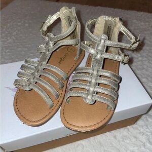 Silver Gladiator Sandals for Kids